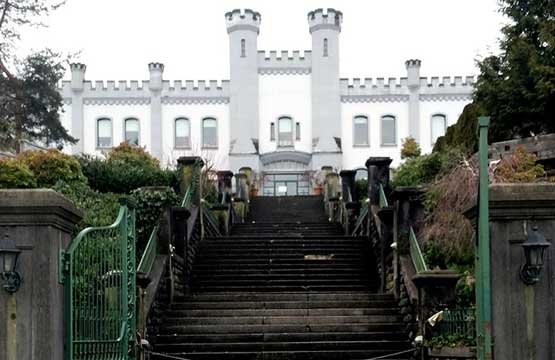 prison tower and gates